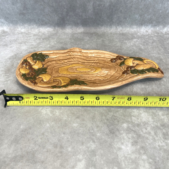 Vtg 70s Ceramic Mushroom Spoon Holder Rest Hand Painted Holland Mold Wall Decor - Picture 2 of 6